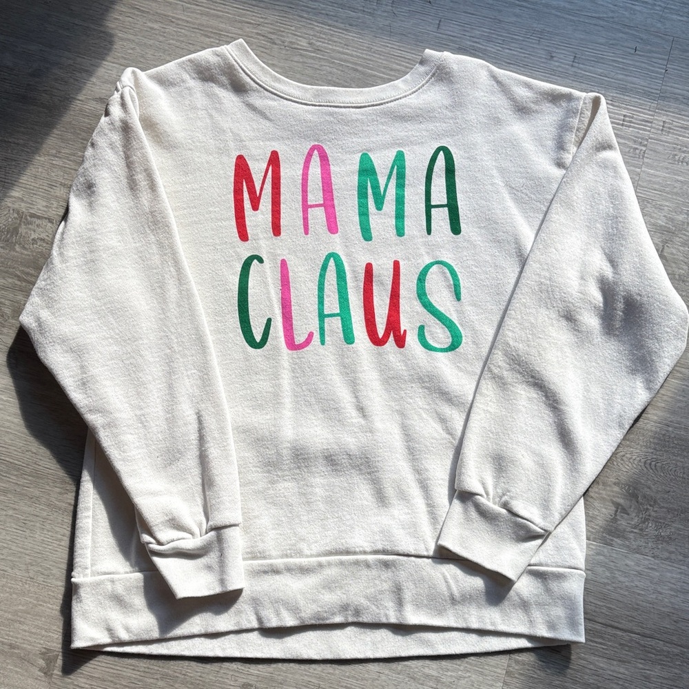 Festive Mama Claus Graphic Sweatshirt